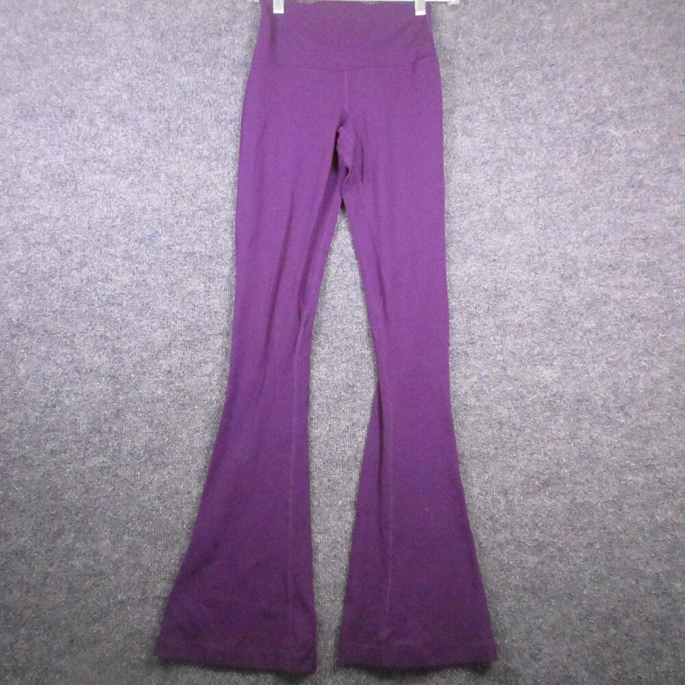 Lululemon Sweatpants Womens 4 Purple High Rise Flare Leg Yoga Athletic Pants